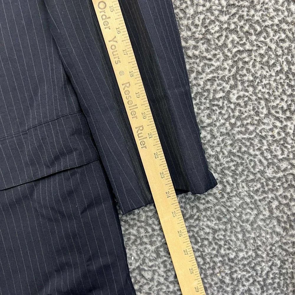 Vintage Brooks Brothers Suit Jacket Blazer Men Pinstripe Wool Blend Two Button
